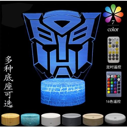 Disney Transformers Optimus Prime 3D table lamp LED atmosphere light birthday gift visual three-dimensional night light