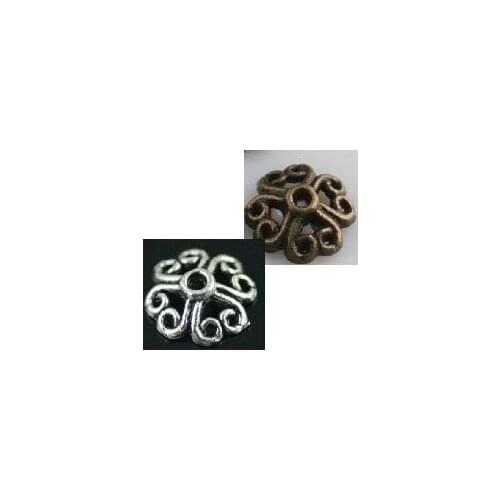 OMH wholesale 50pcs Bronze Tone Flower Bead Caps Finding 8mm U Choose Color ZL241