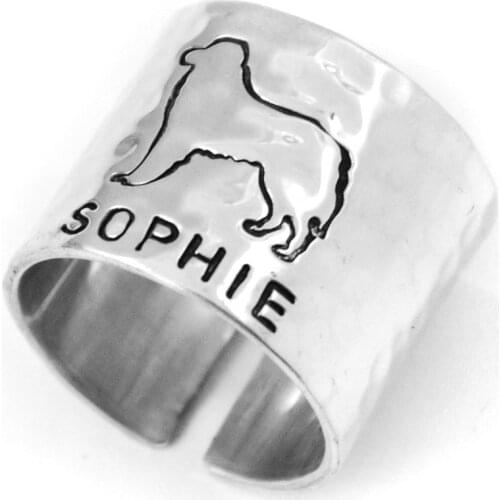 Personalized Bernese mountain Name Ring, Custom Bernese mountain Ring, Pet Lover Gift, Pet Loss Gift Dog Mom Gift