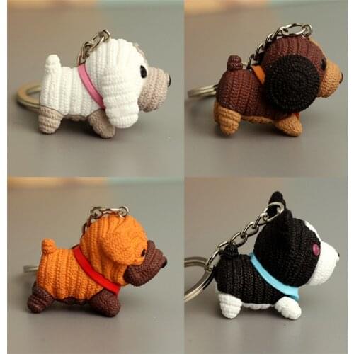 Dog mascot keychain woolen dog doll pendant