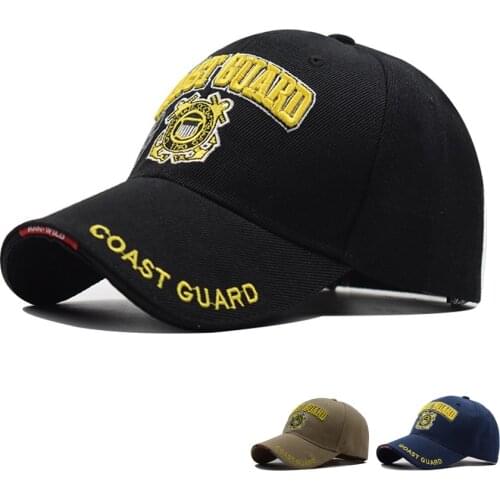 Casual USA Coast Embroidery Guard Army Baseball Cap Bone US Navy Hat Snapback Caps Men Women Balck Tactical Cap Casquette Unisex