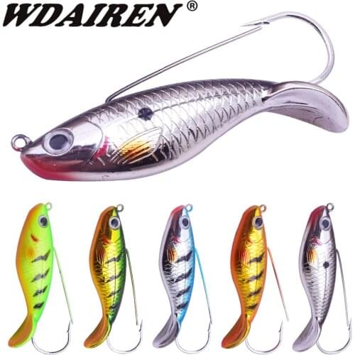 1Pcs Winter Ice VIB Fishing Lures 8.5cm 21.5g Anti Grass Hooks Wobblers Isca Artificial Hard Bait Laser Body Lifelike Tackle