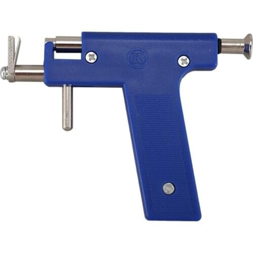 Pro Steel Ear Nose Navel Body Piercing Gun Tool Kit 98pcs Instrument Studs Set Blue