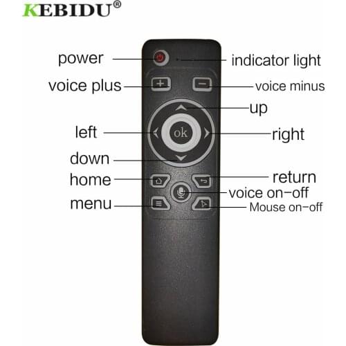 KEBIDU Voice Remote Control 2.4GHz Wireless Remote Air Mouse MT3 IR Gyroscope for Android TV Box H96 MAX X88 Pro