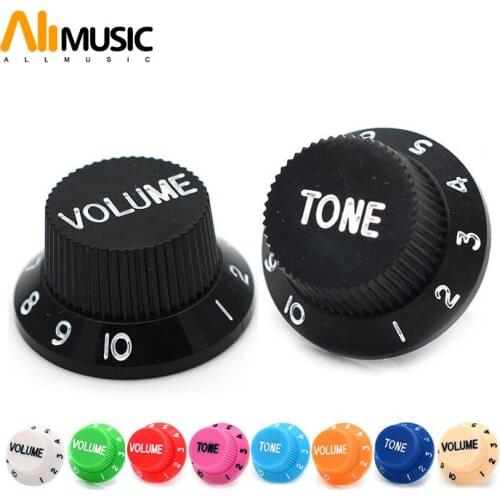 Multi Color Electric Guitar Speed Control Knobs Guitar Pot Buttons Cap (1 Volume & 2 Tone A Set)
