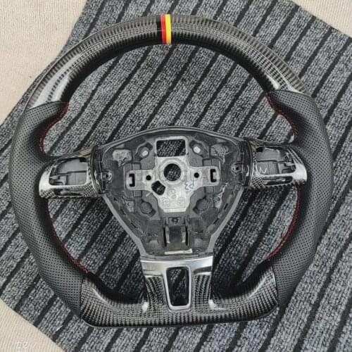 Steering Wheel Carbon Fiber For Volkswagen Golf 6 MK6 GTI R with Shifter Paddle Hole