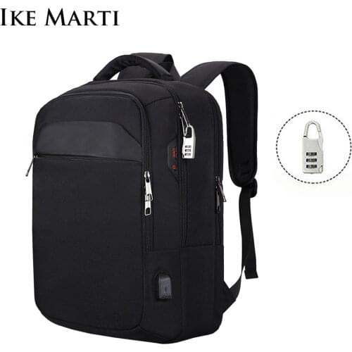IKE MARTI Large Capacity Anti-Theft Backpack Men 15.6 Laptop Backpacks Usb Charging Big Business Travel Male Waterproof Backpack