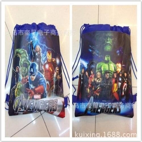 Disney Avengers Backpack Drawstring Pocket Drawstring Bag Travel Storage Bag Swimming Bag Computer Bag Childrens Gift 20L