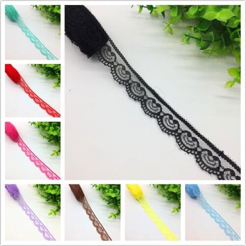 10 Yards 25mm Handmade Net Lace Trim Embroider Ribbon Bow Crafts For Sewing Decoration Handicrafts #BG01