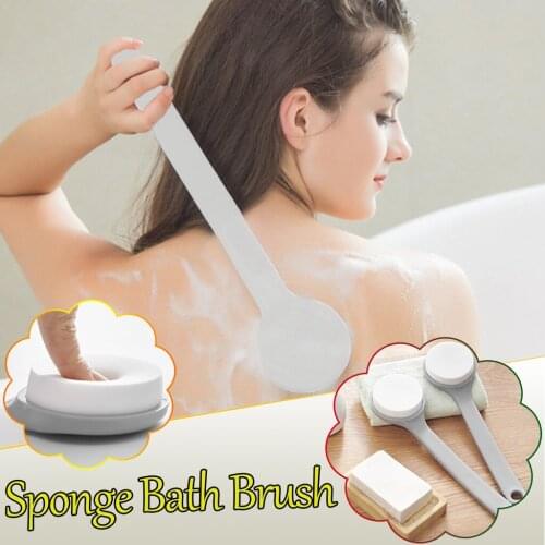 Bath Brush Back Body Bath Shower Sponge Scrubber Brushes With Handle Exfoliating Scrub Skin Massager Exfoliation Bathroom Brush