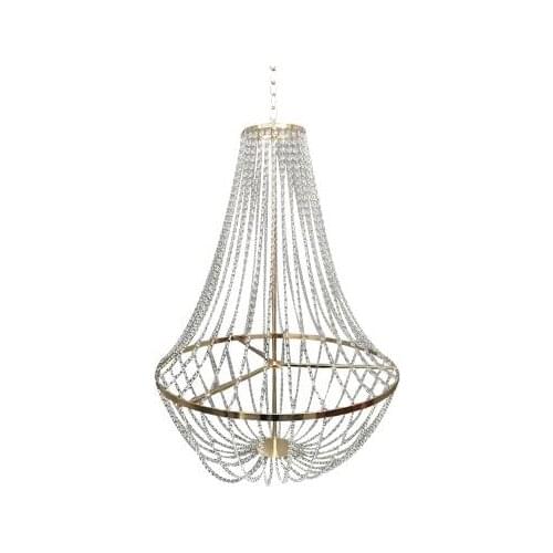 Wedding props pearl curtain crystal chandelier European wedding stage lighting ceiling decoration