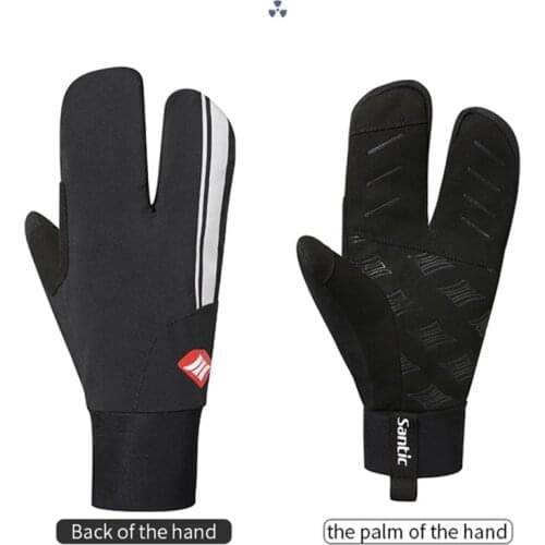 Santic New Design Warm Cycling Gloves Shockproof Long Finger Non-Slip Bicycle Riding Bike Gloves Autumn/Winter Guantes Ciclismo