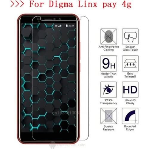 Smartphone 9H Tempered Glass for Digma LINX Pay 4G Explosion-proof Protective Film Screen Protector cover phone