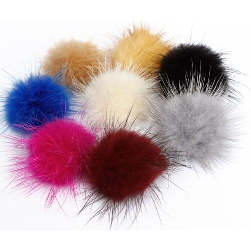 100pcs/lot 30mm Mink Fur Ball Fur Pompom DIY Leather Jewelry Findings Mink Ball for Shoes Jewelry Cloth earings Making Craft