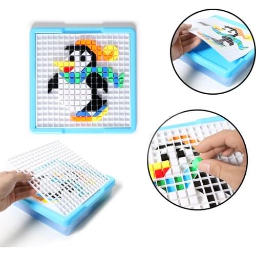 490pcs Mosaic 3D Puzzle Button Art colorful blocks Creative Mosaic toy for children Assembling Educational funny toy MOSAIC