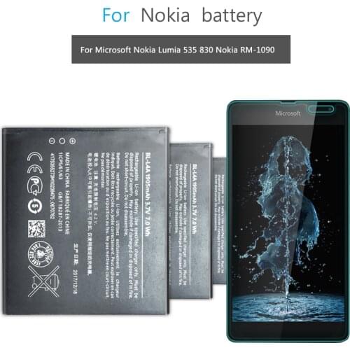 Mobile Phone Battery For Nokia Lumia 830 535 RM-984 1090 1089 Lumia830 Battery BV L4A BV-L4A 2200mAh