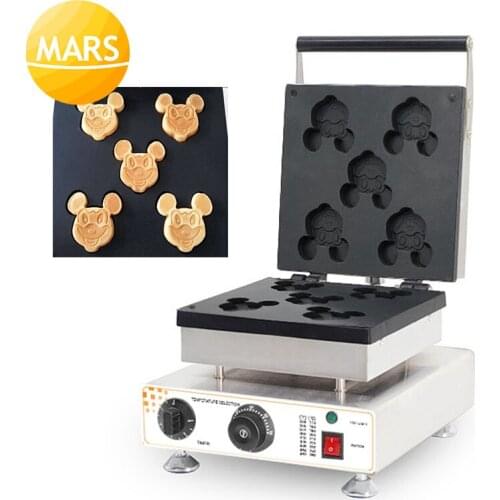 Non-stick Cooking Surface Waffle Iron Plates Commercial Waffle Stick Baker Waffle Iron Cake Oven Electric Waffles Maker