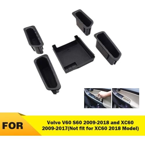 Car seat crevice Center Consol Secondary Organizer inner door handle Armrest storage box for Volvo xc60 s60 v60 2010-2017