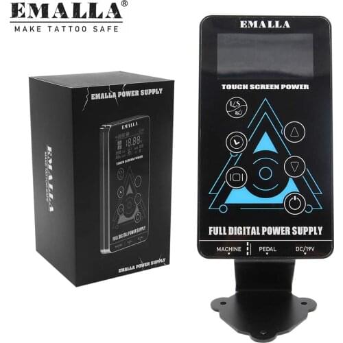 EMALLA Professional Tattoo Power Supply Touch Screen Intelligent Digital Dual LCD Tattoo Machine Power Supplies Tattoo Machines