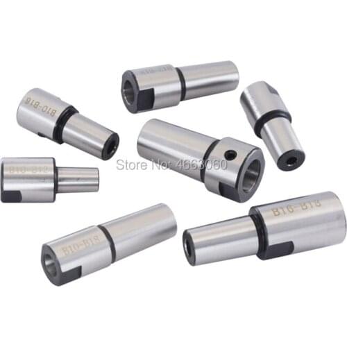 1pcs collet chuck connecter B18 B16 B12 B10 adapter arbor with inner hole 5 6 8 10 12 14 16 19 mm for CNC machine drilling lathe