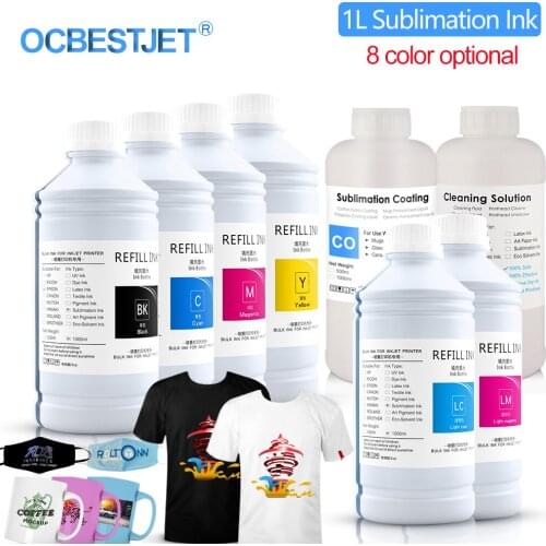 1000ml/Bottle Sublimation Ink For Epson L364 L566 L800 L805 L1800 1390 1400 1500W Printer Ink Heat Transfer Ink Heat Press Ink