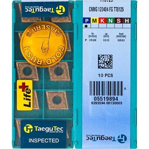 CNMG120404-FG TT8125 100% Original TAEGUTEC carbide insert with the best quality 10pcs/lot free shipping