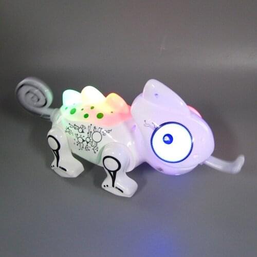 Electric Chameleon Light Musical Dancing Animal Doll Battery Operated Baby Kids Toys