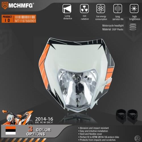 Headlight Headlamp With Sticker For KTM SX F EXC XCF SMR 2014 2015 2016 Motorcycle Dirt Bike MX Enduro Supermoto