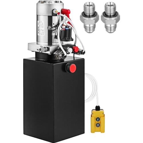 Hydraulic Pump 12V Hydraulic Pump Single Acting Hydraulic Pump for Dump Trailer 10 Quart Hydraulic Pump