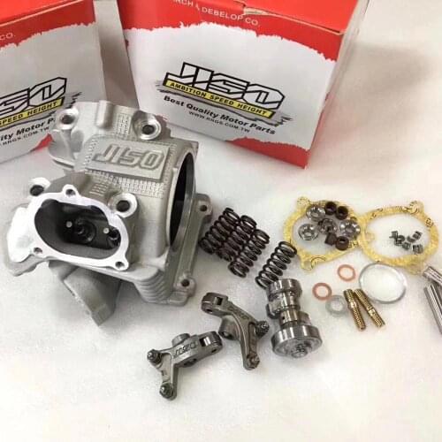 Cylinder head 4V for BWS125 RS100 MIO115 CYGNUS ex19.5 in20 / ex21.5 in23.5 cylinder 59-79mm camshaft rockers top power bws mio