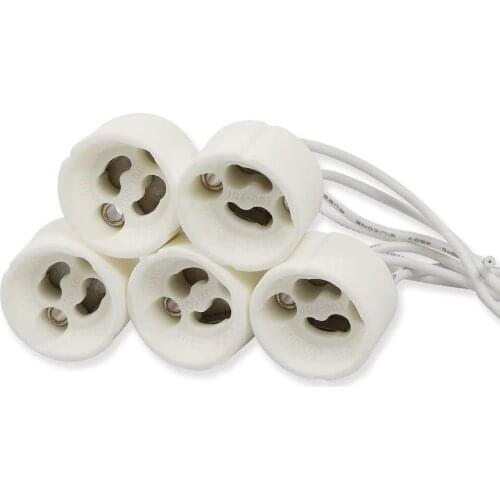 GU10 lamp holder socket base adapter Wire Connector Ceramic Socket for GU10 LED Halogen Light
