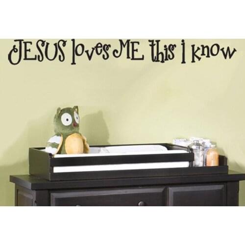 Jesus loves me wall sticker for living room bedroom decoration Decals wallpaper home decor Art English alphabet stickers