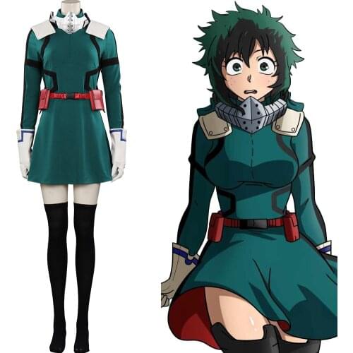 My Hero Academia Izuku Midoriya Cosplay Costume Dress Outfits Halloween Carnival Suit For Girls