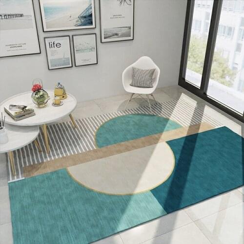 Korean Style Modern Minimalist Living Room Carpet Nordic Geometric Pattern Floor Mat Home Carpet
