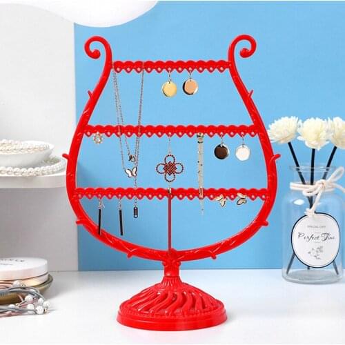 Creative Wine Cup Shape Earrings Storage Shelf Jewelry Display Holder Ear Stud Stand Antler Tree Jewelry Organizer 4 Colors
