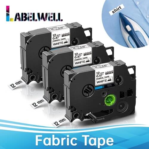 Labelwell 3pcs Fabric Iron-on Label TZe-FA231 TZe-FA3 TZe-FA3R Laminated Label for Brother P-touch label maker tz FA3 TZ FA231