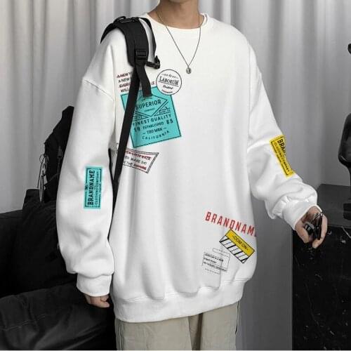 Mens sweater autumn trend Korean loose jacket Long Sleeve Top Mens autumn clothes