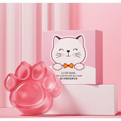 110g Cleansing Soap Remove Mites Moisturizing Jelly Bathe Soap Foam Rich Delicate Gentle Moisturizing Body Care Handmade Soap