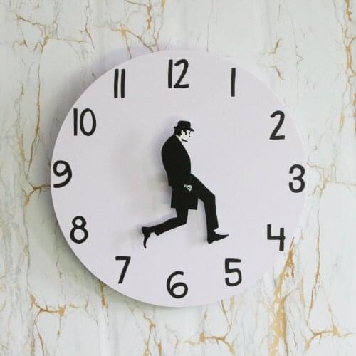 Ministry Of Silly Walk Wall Clock British Comedy Inspired Comedian Home Decor Novelty Wall Watch Funny Walking Silent Mute Clock