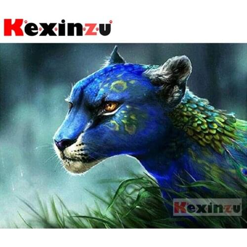 New 2019 5D DIY Full Square Diamond Painting"Peacock leopard"3D Round Embroidery Cross Stitch handcraft work Home Decor X7899
