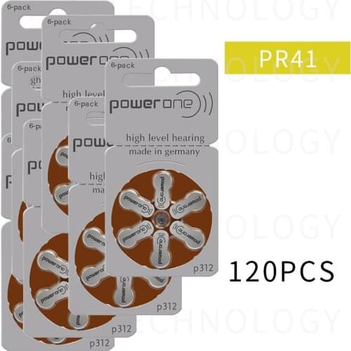 20pack(120PCS) original Zinc air batteries Size 312 P312 PR41 for hearing aid free shipping