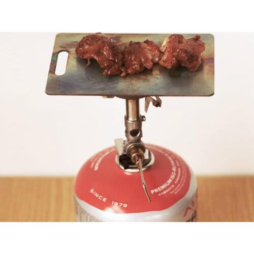 Portable Titanium Mini Grill Griddle Outdoor Lightweight BBQ Picnic Griddle Plate Thick Cookware For Hiking Camping Picnic