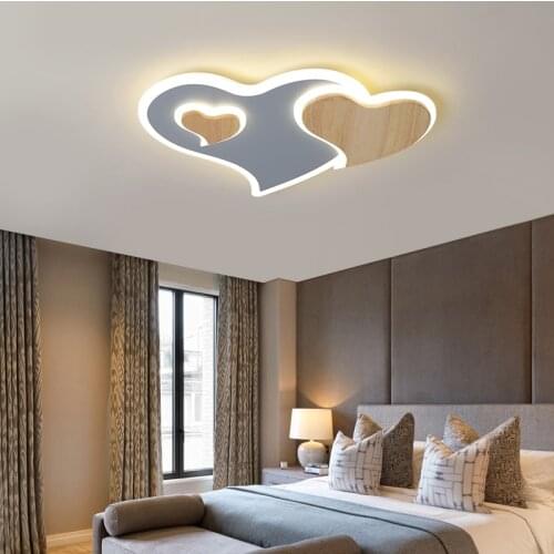 Double Heart Style LED Ceiling Lights for Living Room Bedroom Kitchern Lights Decoration Adjustable Brightness Light Fixtures