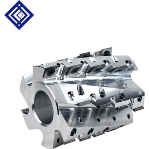 Sprial Planing Cutter Head Helical Cutter for Spindle Machine Spiral Cutter head Heavy Cutting 4-Sides Asix hobbing Cutter