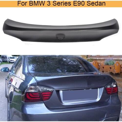 Car Rear Trunk Boot Lid Wing Spoiler for BMW 3 Series E90 Sedan 4 Door 2005-2008 M3 320i 323i 325i 330i 335i Spoiler Black FRP