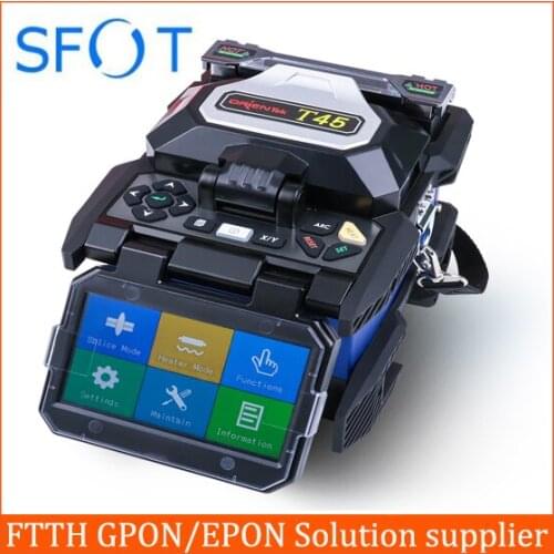 T45 Splicing Machine, Fusion Splicer with Fiber Cleaver and Stripper and Splicer Kit