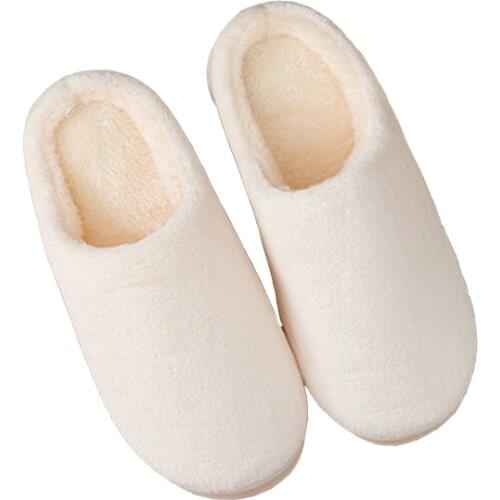 Women Shoes Cotton Slippers Women Winter Home Couple Indoor Non-slip Warm Cotton Mop Thick Home Furry Slippers Men home Slippers