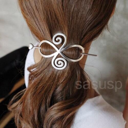 Vintage Hair Clip Geometric Bun Cuff X Shape Hair Sticks Cute Cat Headwear Hair Accessories Trendy Wedding Jewelry Gift Cetilcs