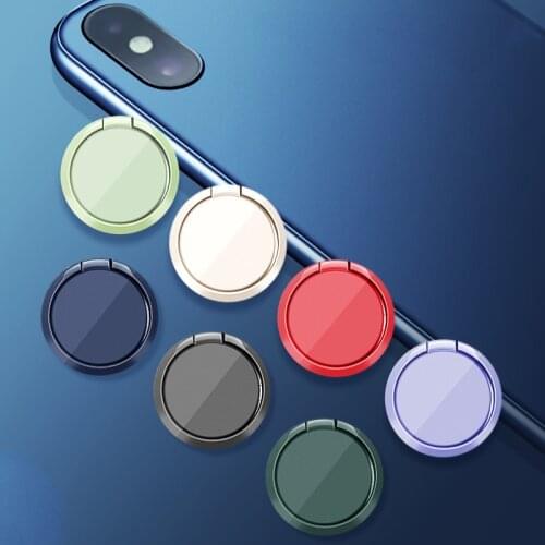 360 Degree Rotating Mobile Phone Holder Finger Ring Smartphone Stand Mount Magnetic Holder in Car Round Socket Desktop Holder