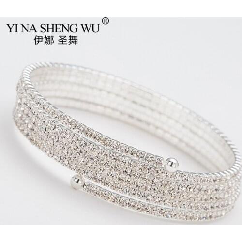 Bohemia High Quality Fashion Wide Stretch Crystal Bracelets & Bangles Belly Dance Bracelets For Women Jewelry Girl Bracelets